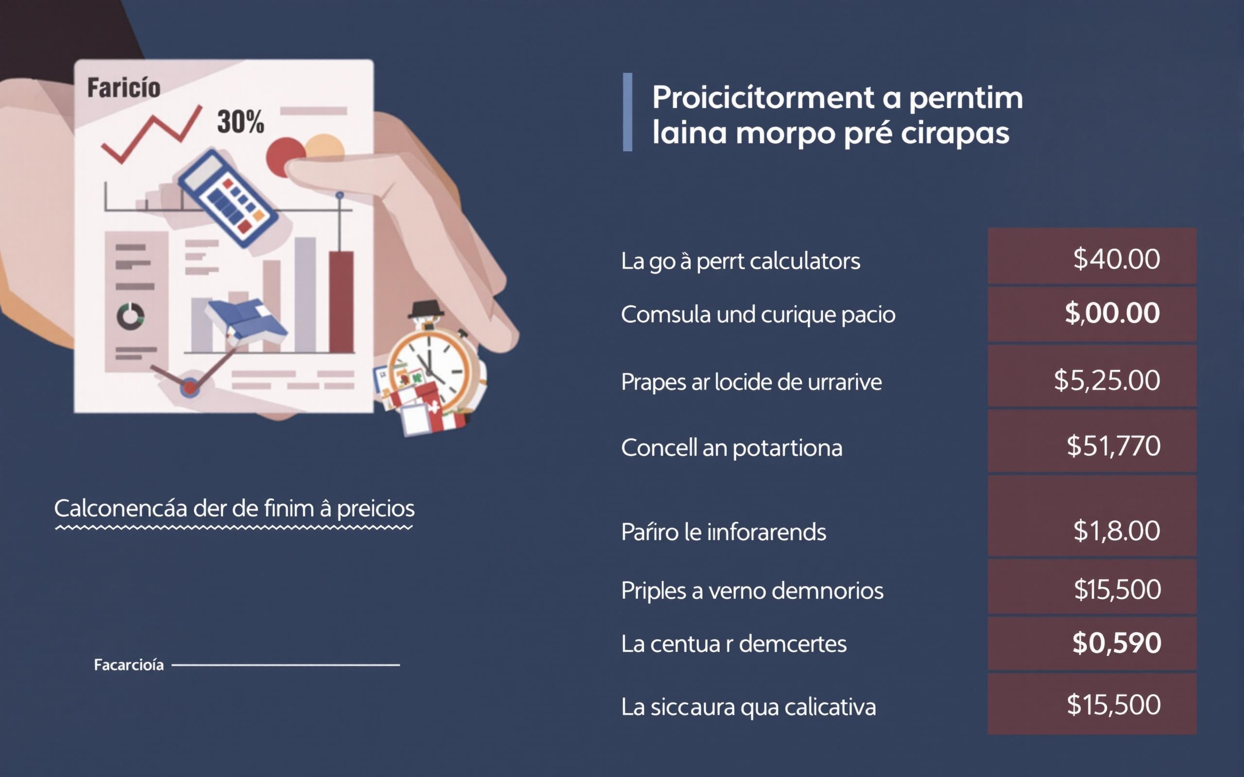Precios y formas de pago